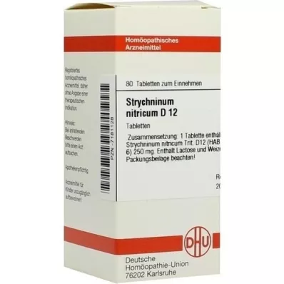STRYCHNINUM NITRICUM D 12 tabletter, 80 stk