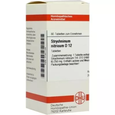 STRYCHNINUM NITRICUM D 12 tabletter, 80 stk STRYCHNINUM NITRICUM D 12 tabletter, 80 stk