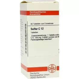 SULFUR C 12 tabletter, 80 stk