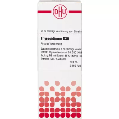 THYREOIDINUM D 30 Fortynning, 50 ml