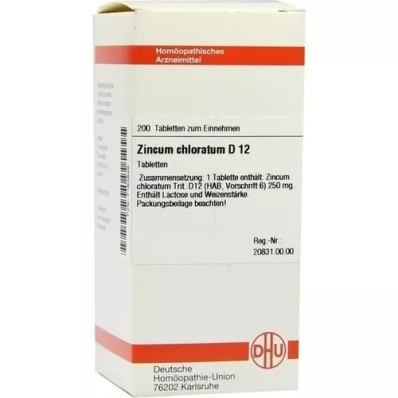 ZINCUM CHLORATUM D 12 tabletter, 200 stk