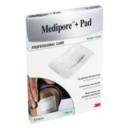 MEDIPORE+Pad 3M 10x15cm 3569NP Plaster, 5 stk