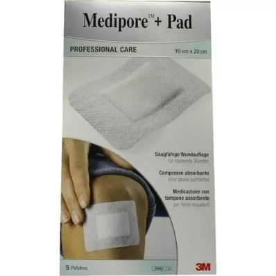 MEDIPORE+Pad 3M 10x20cm 3570NP Plaster, 5 stk