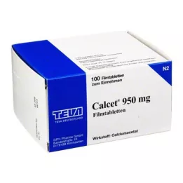 CALCET 950 mg filmdrasjerte tabletter, 100 stk