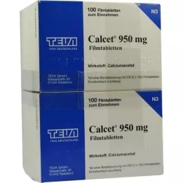 CALCET 950 mg filmdrasjerte tabletter, 200 stk