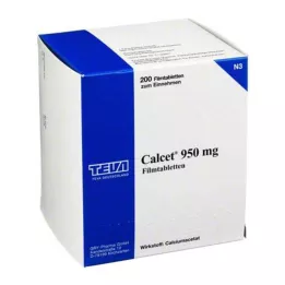 CALCET 950 mg filmdrasjerte tabletter, 200 stk