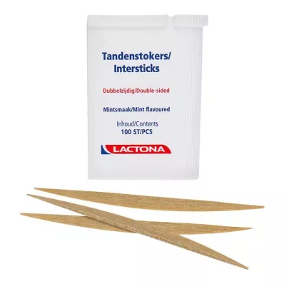 Tannstikker Lactona Intersticks mint dobbeltsidig, 100 stk Tannstikker Lactona Intersticks mint dobbeltsidig, 100 stk