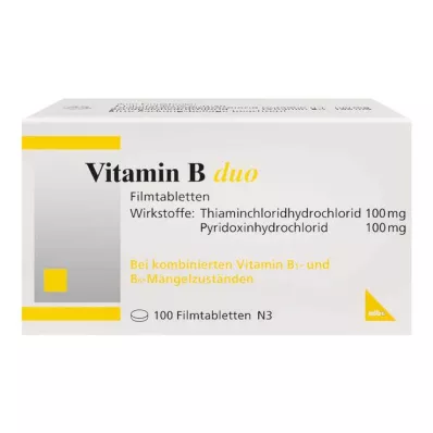 Vitamin B Duo filmdrasjerte tabletter, 100 stk Vitamin B Duo filmdrasjerte tabletter, 100 stk