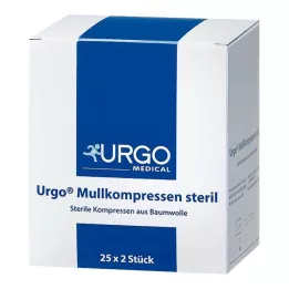 URGO MULLKOMPRESSEN 10x10 cm steril, 25X2 stk