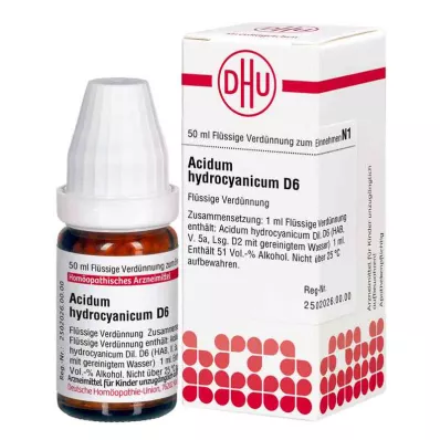 Acidum Hydrocyanicum D6 fortynning (50 ml) Acidum Hydrocyanicum D6 fortynning (50 ml)
