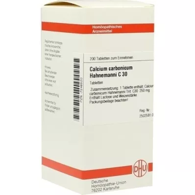 CALCIUM CARBONICUM Hahnemanni C 30 tabletter, 200 stk