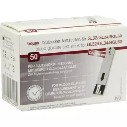 BEURER GL32/GL34/BGL60 blodsukkerstrimler, 50 stk