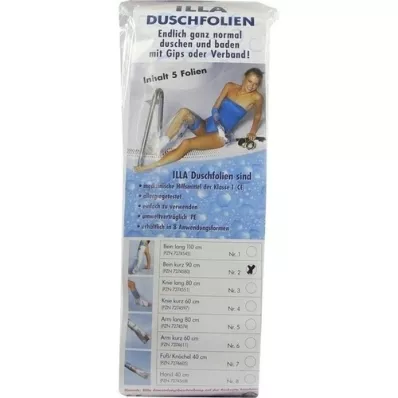 DUSCHFOLIEN Benkort 90 cm, 5 stk