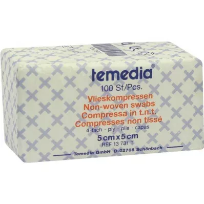 Fleecekompresser 5x5 cm ikke-sterile 4 ganger, 100 stk Fleecekompresser 5x5 cm ikke-sterile 4 ganger, 100 stk