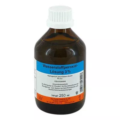 Hydrogenperoksidløsning 3 % Ph.Eur., 250 ml Hydrogenperoksidløsning 3 % Ph.Eur., 250 ml