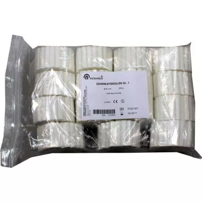 Dental bomullsruller størrelse 1 8 mm diameter, 300 g