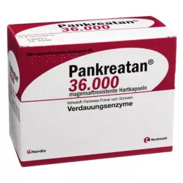 PANKREATAN 36 000 magsaftresistente harde kapsler, 200 stk