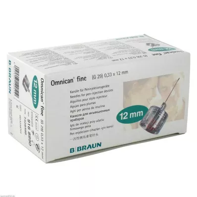 OMNICAN fin Pen-kanyle 0,33x12 mm, 100 stk