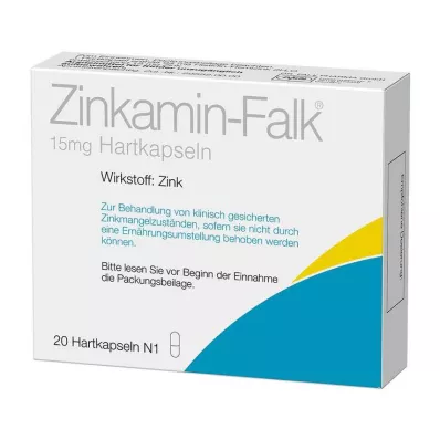 ZINKAMIN Falk 15 mg harde kapsler, 20 stk ZINKAMIN Falk 15 mg harde kapsler, 20 stk