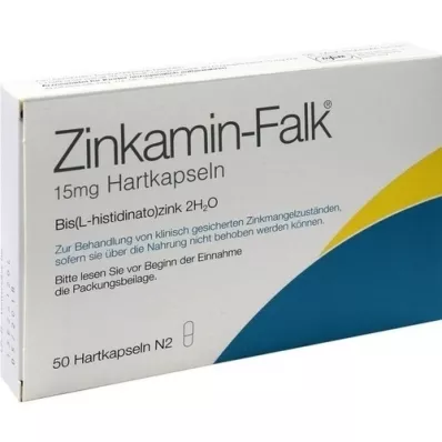 ZINKAMIN Falk 15 mg harde kapsler, 50 stk