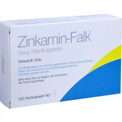 ZINKAMIN Falk 15 mg harde kapsler, 100 stk