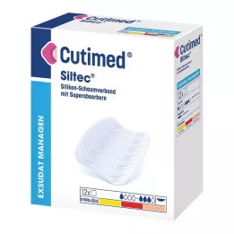 CUTIMED Siltec skumbandasje 5x6 cm ikke-selvklebende, 12 stk