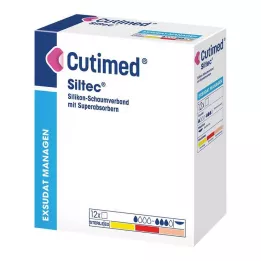 CUTIMED Siltec skumbandasje 10x20 cm ikke-selvklebende, 12 stk