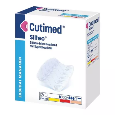 CUTIMED Siltec skumbandasje 15x15 cm, ikke selvklebende, 12 stk