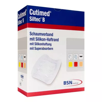 CUTIMED Siltec B Skumbandasje 12,5x12,5 cm med lim, 12 stk