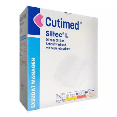 CUTIMED Siltec L Skumbandasje 10x10 cm, 12 stk
