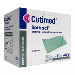 CUTIMED Sorbact-kompresser 4x6 cm, 42 stk