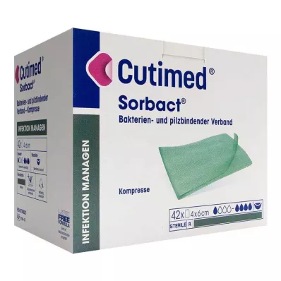 CUTIMED Sorbact-kompresser 4x6 cm, 42 stk