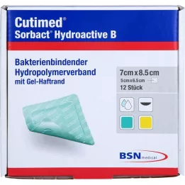 CUTIMED Sorbact Hydroactive B Gel-V.7x8,5 cm lim, 12 stk