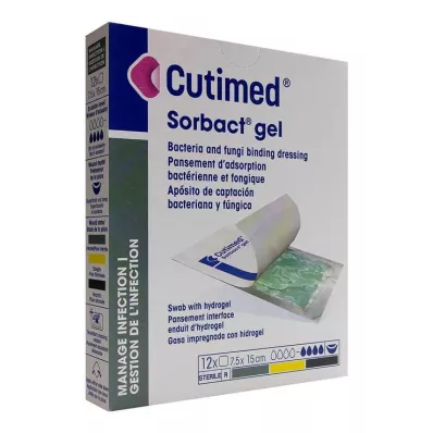 CUTIMED Sorbact gelkompresser 7,5x15 cm, 12 stk