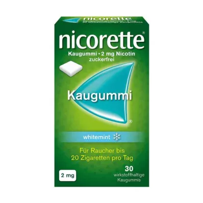 NICORETTE Tyggegummi 2 mg hvitmynte, 30 stk