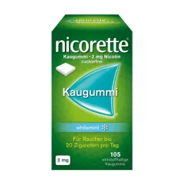 NICORETTE Tyggegummi 2 mg hvitmynte, 105 stk
