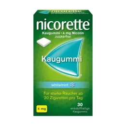 NICORETTE Tyggegummi 4 mg hvitmynte, 30 stk