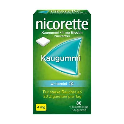 NICORETTE Tyggegummi 4 mg hvitmynte, 30 stk