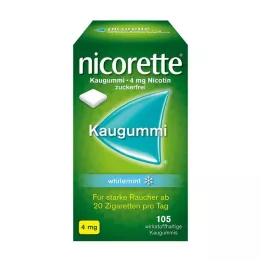 NICORETTE Tyggegummi 4 mg hvitmynte, 105 stk