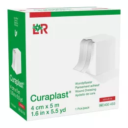 CURAPLAST Sårbandasje, sensitiv 4 cm x 5 m, 1 stk