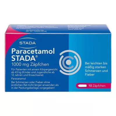 Paracetamol STADA® 1000 mg stikkpiller, 10 stk