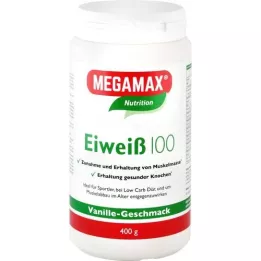 EIWEISS 100 Vanilje Megamax-pulver, 400 g