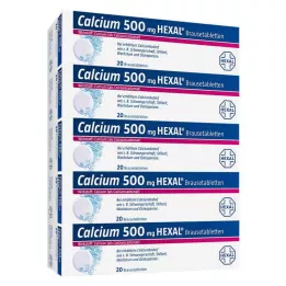 CALCIUM 500 HEXAL Brusetabletter, 100 stk
