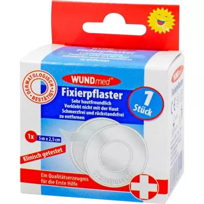 FIXIERPFLASTER 2,5 cmx5 m gjennomsiktig, 1 stk FIXIERPFLASTER 2,5 cmx5 m gjennomsiktig, 1 stk