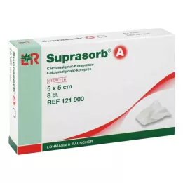 SUPRASORB A Kalsiumalginat Compr.5x5 cm, 8 stk