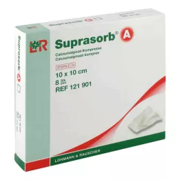 SUPRASORB A Kalsiumalginatkompress 10x10 cm, 8 stk