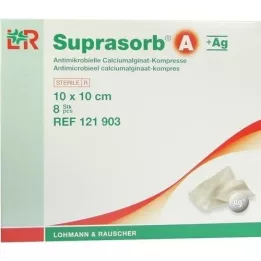 SUPRASORB A+Ag Antimik.Cal.Alginat Kompr.10x10 cm, 8 stk