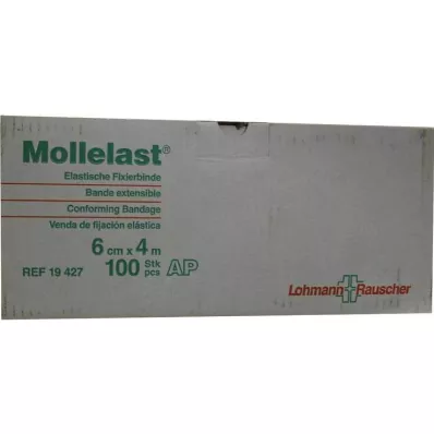 MOLLELAST Bandasjer 6 cmx4 m hvite løse, 100 stk