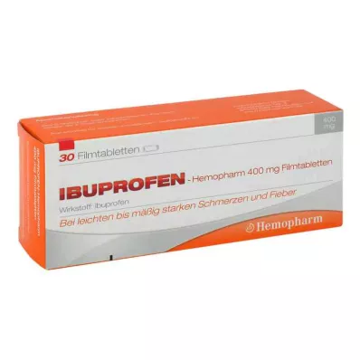 IBUPROFEN Hemopharm 400 mg filmdrasjerte tabletter, 30 stk