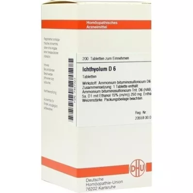 ICHTHYOLUM D 6 tabletter, 200 stk